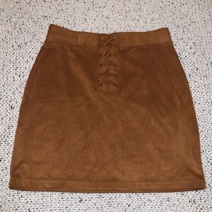 Brown Suede Skirt